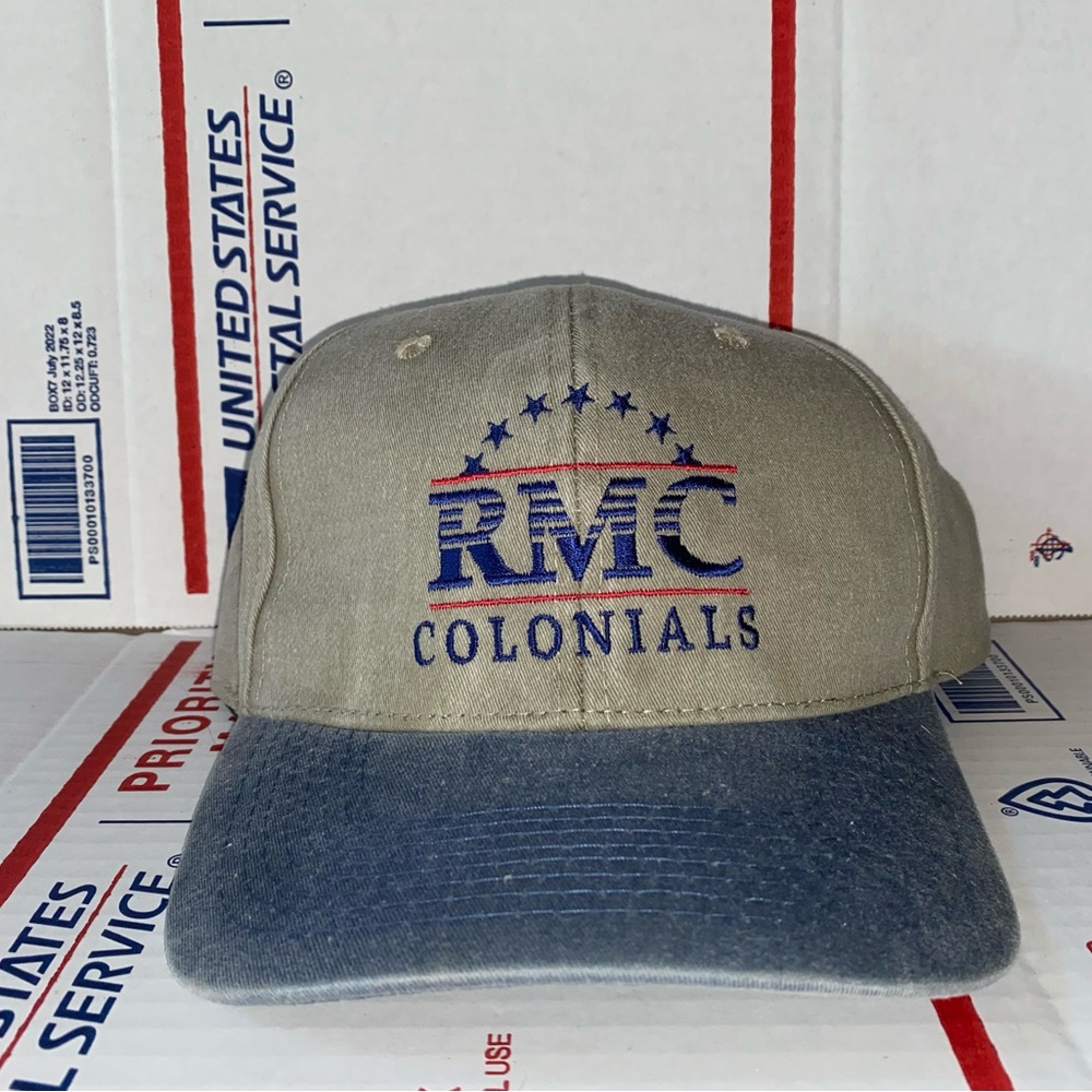 RMC Colonials Cap Robert Morris College University Collegiate Baseball hat vtg !